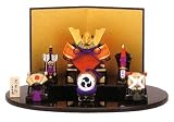 錦彩出世兜飾り（大）<br>（陶器/五月人形） かぶと 飾り