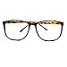 MODA Tortoise Square Clear Lens Eyeglasses Oversized Thin Fashion Glasses Frame