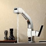 Tophome キッチン蛇口　泡沫 混合水栓 台所蛇口 ホース引出し キッチン用 シングルレバー 冷熱混合水栓 　水道 蛇口 シンク や 洗面台 水栓金具 引出し式水栓　クロム