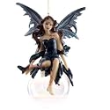 Midnight Hanging Fairy on Glass Ball 4 Assorted (Sold Separately)