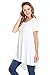Frumos Womens Short Sleeve Casual Modal Tunic Top Made In USA