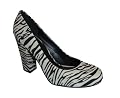 Bucco Capensis Indigo Heels in Black Patent and Zebra.