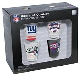 New York Giants Superbowl Super Bowl XLVI 46 Champions 4 Shot Glass Collectors Set