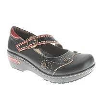 Hot Sale Spring Step Women Sugarcane flats-shoes Black Leather 41