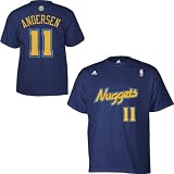 NBA Men's Denver Nuggets Chris Andersen Gametime Name & Number Tee (Navy, X-Large)
