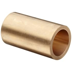 Bunting Bearings CBM008012012  Cast Bronze C93200 SAE 660 Plain Sleeve Bearings, 8mm Bore x 12mm OD x 12mm Length