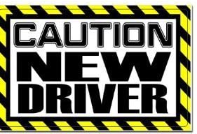 Caution New Driver Automotive Car Window Locker Bumper Sticker - Sticker Graphic - Auto, Wall, Laptop, Cell