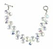 Bracelet - B106 - Side-Drilled Fire Polished Glass - Toggle Ends ~ Clear AB (Irridescent)