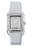 Girard-Perregaux Vintage 1945 Ladies' Quartz Watch Stainless Steel Diamond Dial Diamond Bezel on Grey Satin Strap 02589D0A11-30D