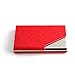 Partstock(TM) Ladys Cross Pattern PU Leather and Stainless Steel Business Name Card Holder Wallet Leather Credit Card ID Case/Holder 25 Name Cards Case with Magnetic Shut.(Red)