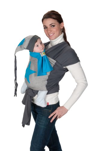 ByKay 30040L - Tragetuch Anthrazit/ Grau meliert/ Stern T&uuml;rkis - Large Preisvergleich