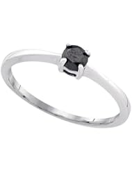 0.25CTW-BLACK DIA RING