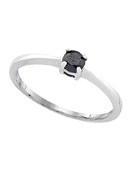 0.25CTW-BLACK DIA RING
