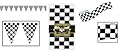 Checkered Flag RACING PARTY Decoration Set/RACE CAR FLAG Tablecloth/Streamers/PENNANTS/Decor/NASCAR/INDY RACE EVENT