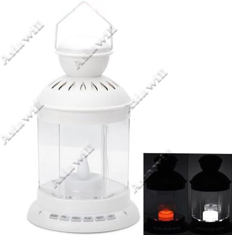Carriage Lamp Style Portable Multi-functional Media Player 2.1-channel Speaker with Tf / AUX - White