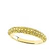 14K White Gold Yellow Diamond Wedding/Anniversary Band - 0.75 Ct.