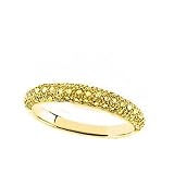 14K White Gold Yellow Diamond Wedding/Anniversary Band - 0.75 Ct.
