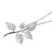 Tressa Sterling Silver Colorless Cubic Zirconia Tree Branch Necklace .925 Stamp Hypoallergenic