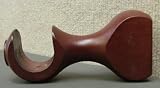 Round Support Bracket in a Mahogany finish for a 1-3/8 dowel rod - 2/pack [CAPITOL CITY LUMBER]