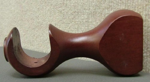 Round Support Bracket in a Mahogany finish for a 1-3/8 dowel rod - 2/pack [CAPITOL CITY LUMBER]