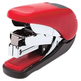 【クリックでお店のこの商品のページへ】PLUS フラットホッチキスフラットかるヒット レッド ST-010V RD 30492