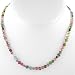 Faceted African Tourmaline Gemstone and Swarovski Austrian Crystal Bead Choker Necklace with Gold Vermeil Accents, 16" Length, #7828