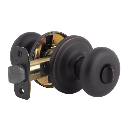 Kwikset 730J 11P CP Juno Bed/Bath Knob, Venetian Bronze