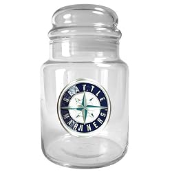 Seattle Mariners MLB 31oz Glass Candy Jar - Primary Logo by Great American Products