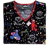 Sesame Street / Elmo Arts & Crafts Cherokee Uniforms Nursing Scrub Top(XS-3X)