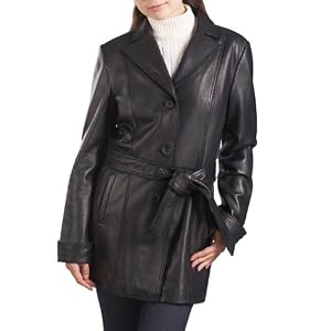 Buy BGSD Ladies New Zealand Lambskin Leather Pant Coat in Black or Espresso by BGSD
