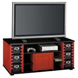 Quest High Gloss Black And Red Video Game Station