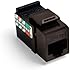 Leviton 5G108-RB5 GigaMax 5E QuickPort Connector, Cat 5E, Brown