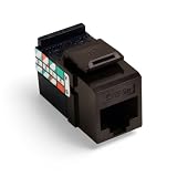 Leviton 5G108-RB5 GigaMax 5E QuickPort Connector, Cat 5E, Brown