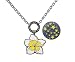 Magnetic Ball Marker necklace with a Glitzy WHITE PLUMERIA ballmarker & Glitzy STARRY NIGHT ballmarker