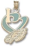 Philadelphia Eagles I Heart Logo 3/4 Enamel Enamel Pendant
