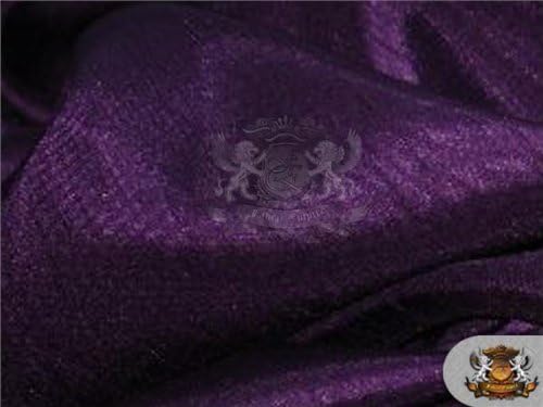 Satin Shantung Solid Fabric DARK PURPLE / 60" Wide / Sold by the yard