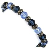 Super Stretch Light Sapphire Tone Beaded Bracelet