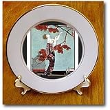 George Barbiers Woman and Tree Blossoms Painting - 8 Inch Porcelain Plate