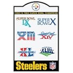 Pittsburgh Steelers Six-Time Champs Metal Sign