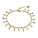 OPK Jewelry 18k Gold Plated Copper Women Anklet Bracelet Chain lantern/Heart/Bells Pendant Adjustable