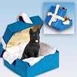 Black German Shepherd Christmas Ornament Blue Box Keepsake