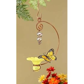 SohoDecor Yellow Dangler Butterfly Feeder