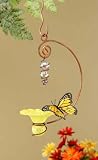 SohoDecor Yellow Dangler Butterfly Feeder