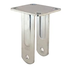 RWM Casters 45 Rigid Rig for 4" Diameter x 2" Width Wheel, 9-1/2" Height, 1200 lbs Capacity