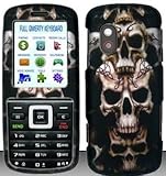 Skull Design Snap On Case Cover Faceplate Protector for Samsung T401g Strai ....