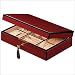 Jewelry : Ragar Jewelry Box Teak Red Gloss Ebonized Edge w/ Key Lock