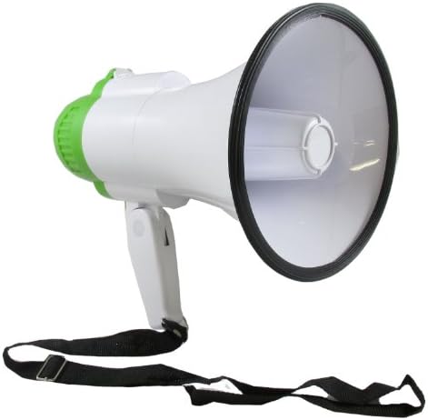 Tekterm Professional Megaphone Blowhorn with Built-in Siren, Music and Volume Control - TMG-30