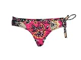 Rampage Bikini Bottom Pink Small w/ Brown Leaf Print & String Belt