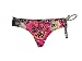 Rampage Bikini Bottom Pink Small w/ Brown Leaf Print & String Belt