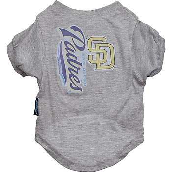 San Diego Padres MLB Pet T-Shirt, X-Large, Color:Gray